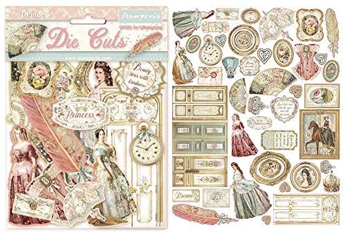 Stamperia Die Cuts assortite-Princess, Multicolore, 15cmX15cm, 6 unità