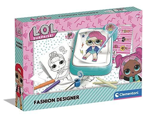 Clementoni L.O.L. -Fashion Designer Luminosa, Kit Disegni LOL da Colorare, Lavagna LED per Disegnare, Gioco Creativo Bambina 6 Anni, Multicolore,