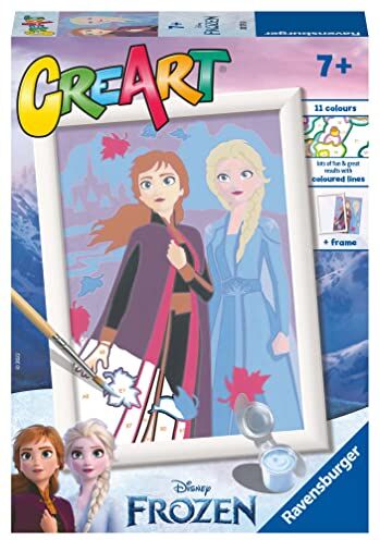 Ravensburger CreArt Serie E Frozen, Sisters Forever, Dipingere 7+ anni, Multicolore, 0