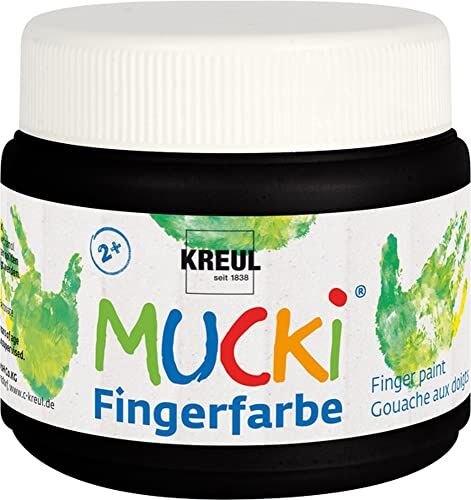 KREUL MUCKI Pittura a dito, Nero, 150 ml