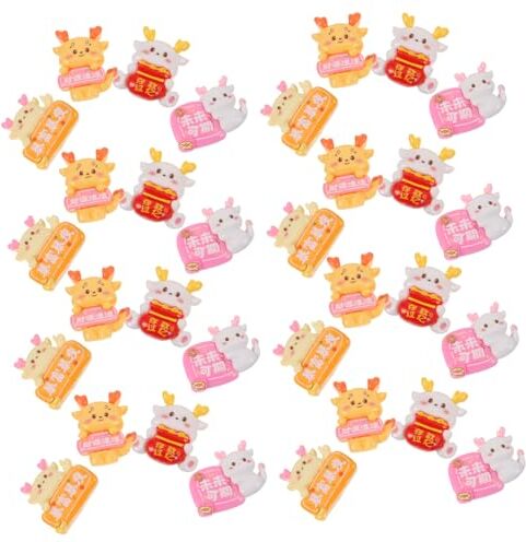 DIYEAH Molletta 40Pcs Baby Dragon Accessori Decor Hair Pin Mollette Per Accessori Per Telefoni Cellulari Artigianato In Resina Clip Di Mestiere Della Resina Ornamento Charms Per Fascino