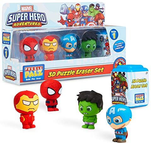 Marvel Avengers Personaggi Set da 5 Giocattoli Personaggi di Gomma Super Eroi (Avengers Gomme)