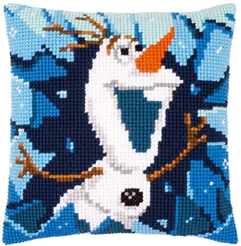 Vervaco – Kit per punto croce: cuscino: Disney: Frozen Olaf, N a, 40 x 40 cm