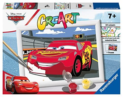 Ravensburger CreArt Serie E Cars, Lightning McQueen, Dipingere 7+ Anni, Multicolore,