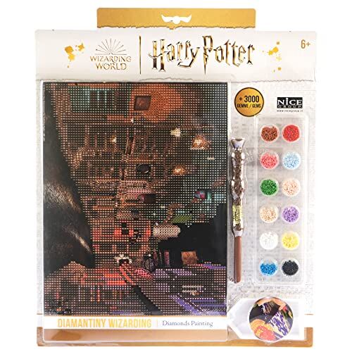 DIAMANTINY Harry Potter Landscape Diagon Alley Kit crea il Mosaico, Attività Crystal Art, Diamond Painting, 1 Quadro A4