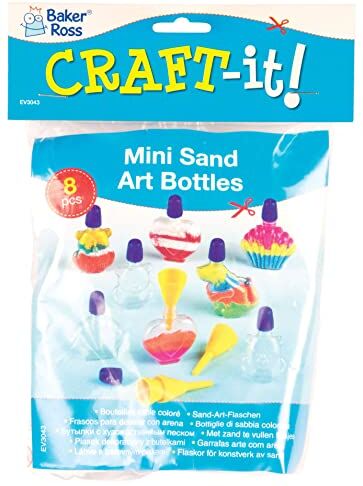 Baker Ross Mini bottiglie sand art per bambini (confezione da 8)