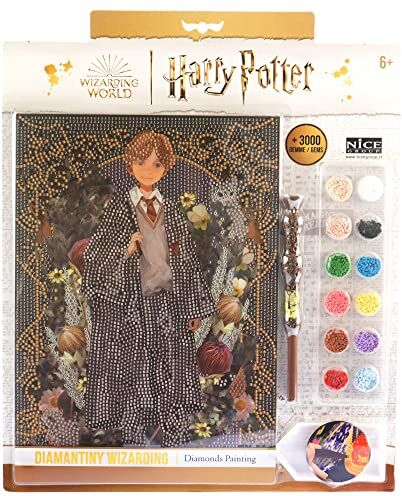 DIAMANTINY Harry Potter – Yume Fantasy Ron – Kit crea il Mosaico, Attività Crystal Art, Diamond Painting, 1 Quadro A4, Multicolor, 21 x 29,7 cm,