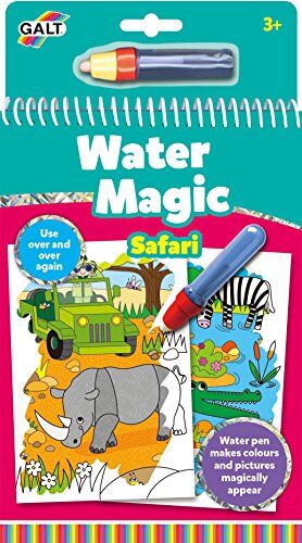 Galt Toys, Water Magic Safari, Colouring Books for Children, Ages 3 Years Plus