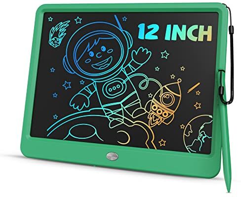 TEKFUN Tavoletta Grafica LCD 12 Pollici Bambini Adulti, Lavagnetta Cancellabile Bambini, Giocattoli Giochi Bambini 3 4 5 6 7+ Anni, Compleanno Regali Natale per Ragazzi e Ragazze (Verde)