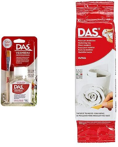 DAS VERNI PROFESSIONAL 75ML & F348100 Pasta per Modellare, 250 g, Bianco