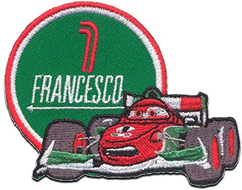 Comercial Mercera Cars 2 'Francesco No. 1' Disney Toppe Termoadesive Patch Toppa Ricamate, Misura: 7,8 x 6,4 cm