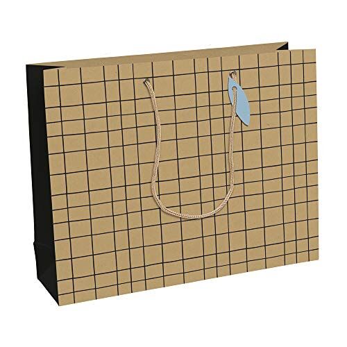 Clairefontaine Rif.  Sacchetto regalo in carta kraft riciclata (sacchetto singolo) – 37,3 x 11,8 x 27,5 cm, materiale 210 g/m² – adatto per regali di compleanno – minimalista