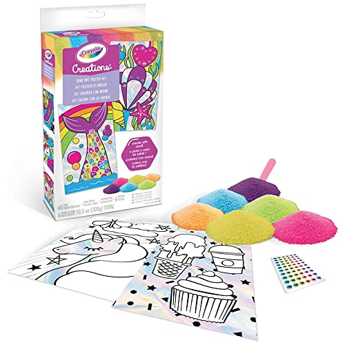 CRAYOLA Creations, Set Colora con la Sabbia, per Creare Poster con la Sabbia Colorata, attività Creativa e Regalo per Bambine, età 8+,