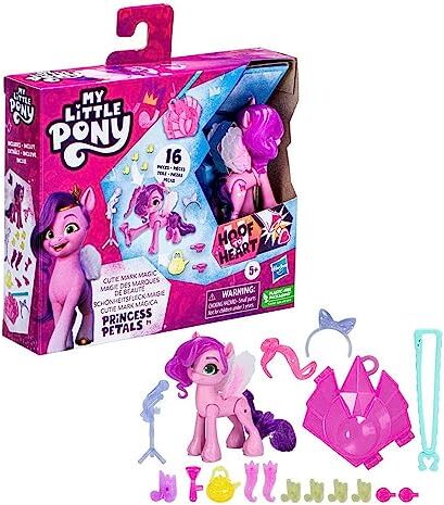 Hasbro Giocattolo di My Little Pony: Make Your Mark, Cutie Mark Magic, Principessa Ruby Petals, Pony Zoccolo sul Cuore da 7,5 cm, per Bambini e Bambine dai 5 Anni in su