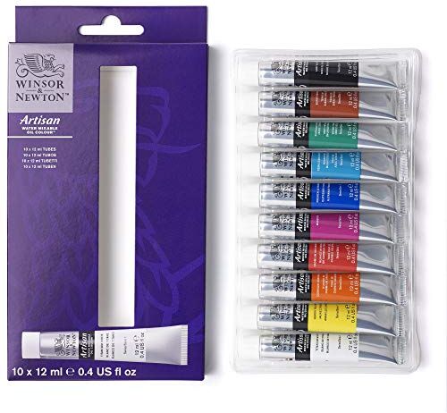 Winsor & Newton Artisan Set di Colori a Olio miscelabili ad Acqua, Multicolore, 12 ml (Confezione da 10), 120 unità