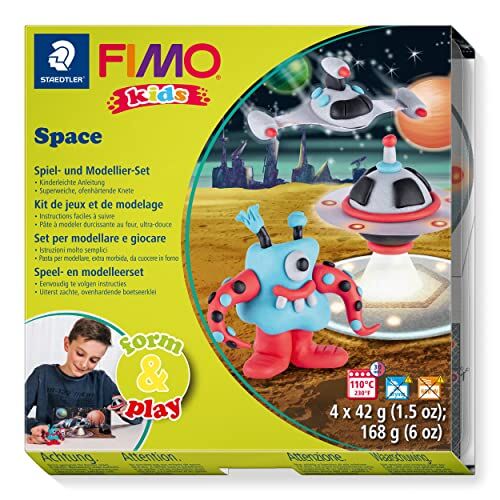 Staedtler Rayher  Fimo kids Form&Play "Space Monster", 4 x 42 g, box blis.