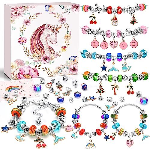 ZOOI Regalo Bambina 6-12 Anni, Idee Regalo Ragazza per Ragazze, Kit per Braccialetti Ragazza Gioielli Bambina, Kit Braccialetti fai da te Bambina, Idee Regalo Natale Originali, Regalo Compleanno