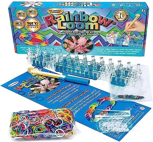 Bandai Rainbow Loom Original, Realizzazione di Braccialetti, Telaio con 600 Elastici, ‎Licenza Ufficiale, Kit Brevettato,