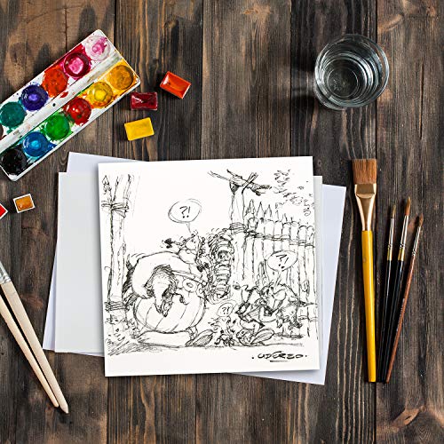 Clairefontaine Blocco da disegno Asterix Sketched, 21 x 21 cm, 60 pagine di carta da disegno a grana chiara, 160 g