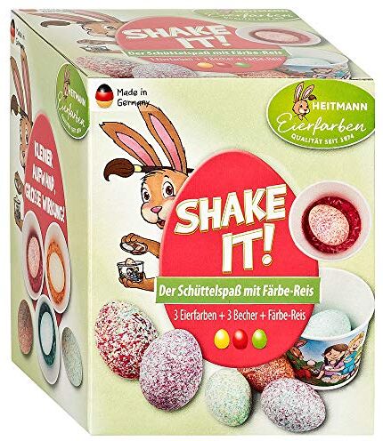 Heitmann Eierfarben Eierfarben Heitmann Shake it! 3 Kaltfarben und Färbereis zum Schütteln inklusive Becher Ostern Ostereier bemalen, Ostereierfarbe