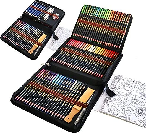 WGOT Matite Colorate Professionali da Disegno, 96 Matite Acquerellabili e Matite di Disegno Artistico, Creativa Colori Art Set Fornire a Artista, Adulti e Principianti