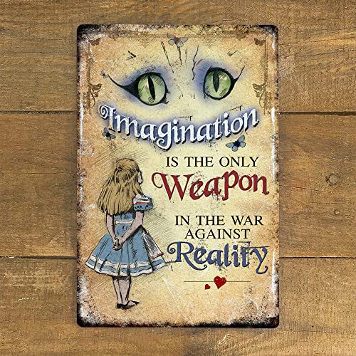 LBS4ALL Targa metallica Alice nel paese delle meraviglie – Cheshire Cat Imagination