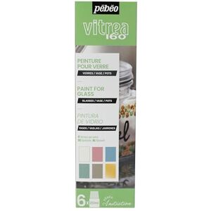 PEBEO Pébéo Vitrea 160 Set Principianti Set per Pittura su Vetro Assortimento Colori Pastello 6 Flaconi da 20 ml Bianco Velato + Rosa Chiaro + Blu Chiaro + Verde Chiaro + Talpa Chiaro + Oro PEBEO Pébéo Vitrea 160 Set Principianti Set per Pittura su Vetro Assortimento Colori Pastello 6 Flaconi da 20 ml Bianco Velato + Rosa Chiaro + Blu Chiaro + Verde Chiaro + Talpa Chiaro + Oro