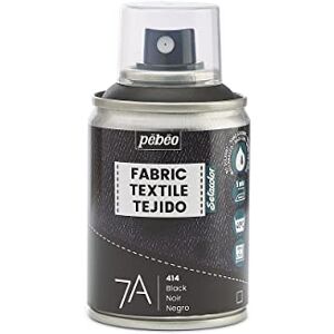 PEBEO Pittura spray per tessuti 7A Spray Tessuti naturali e sintetici A base acqua Senza solventi Lavabile in lavatrice Pittura su tessuto colore Nero PEBEO Pittura spray per tessuti 7A Spray Tessuti naturali e sintetici A base acqua Senza solventi Lavabile in lavatrice Pittura su tessuto colore Nero