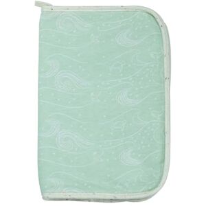 Trois Kilos Sept Protezione per libretto sanitario per neonati maternità nascita chiusura lampo alette interne verde acqua bordo beige motivi oceano 25 x 17,5 cm Trois Kilos Sept Protezione per libretto sanitario per neonati maternità nascita chiusura lampo alette interne verde acqua bordo beige motivi oceano 25 x 17,5 cm
