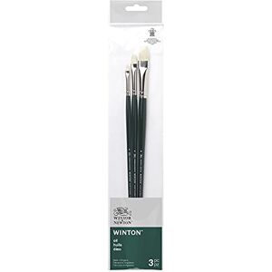 Winsor & Newton Set 3 Pennelli Winton Manico Lungo Piatti Corti N°2, 4, 8 Winsor & Newton Set 3 Pennelli Winton Manico Lungo Piatti Corti N°2, 4, 8