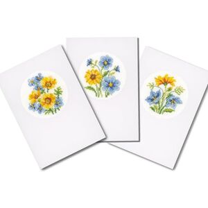 Vervaco Kit di Cartoline Ricamo a Punto Croce - 3 Pezzi, Cotone, Multicolore Vervaco Kit di Cartoline Ricamo a Punto Croce - 3 Pezzi, Cotone, Multicolore