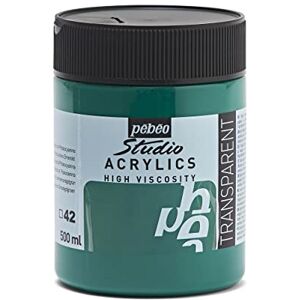 PEBEO Studio Pittura acrilica da 500 ml, colore: verde ftalocianina PEBEO Studio Pittura acrilica da 500 ml, colore: verde ftalocianina