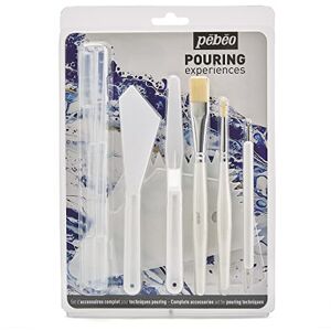 PEBEO Set 11 Accessori Pouring Experiences-2 Coltelli da Pittore, 2 Pennelli, 1 Utensile per Marmorizzare, 1 Spatole e 5 Pipette PEBEO Set 11 Accessori Pouring Experiences-2 Coltelli da Pittore, 2 Pennelli, 1 Utensile per Marmorizzare, 1 Spatole e 5 Pipette