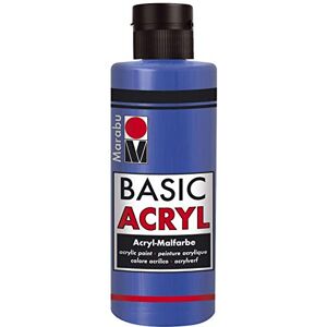 Marabu Basic Acrilico blu medio 052, 80 ml, Pittura Acrilici per Dipingere Marabu Basic Acrilico blu medio 052, 80 ml, Pittura Acrilici per Dipingere