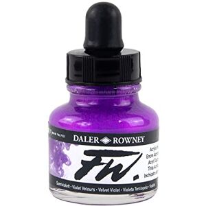 Daler Rowney Daler-Rowney FW – Flacone da 29,5 ml inchiostro acrilico Art, velluto viola Daler Rowney Daler-Rowney FW – Flacone da 29,5 ml inchiostro acrilico Art, velluto viola