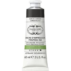 Lefranc Bourgeois Charbonnel, vernice per stampa in rame lavabile in acqua con eccellente resistenza alla luce, vegano, 100% privo di solventi, tubo da 60 ml, nero carbone Lefranc Bourgeois Charbonnel, vernice per stampa in rame lavabile in acqua con eccellente resistenza alla luce, vegano, 100% privo di solventi, tubo da 60 ml, nero carbone