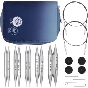 KnitPro Kit ferri intercambiabili Nova 5 paia di ferri circolari da 13 cm con accessori Nova Chunky Set per principianti, professionisti e confezione regalo KnitPro Kit ferri intercambiabili Nova 5 paia di ferri circolari da 13 cm con accessori Nova Chunky Set per principianti, professionisti e confezione regalo
