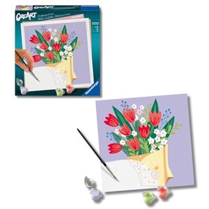 Ravensburger CreArt: Bouquet Tulipani – Dipingere con i Numeri Adulti, Attività Creativa e Rilassante, Kit Pittura con Pennello e Colori Inclusi, 20 x 20 cm, Idee Regalo Ravensburger CreArt: Bouquet Tulipani – Dipingere con i Numeri Adulti, Attività Creativa e Rilassante, Kit Pittura con Pennello e Colori Inclusi, 20 x 20 cm, Idee Regalo