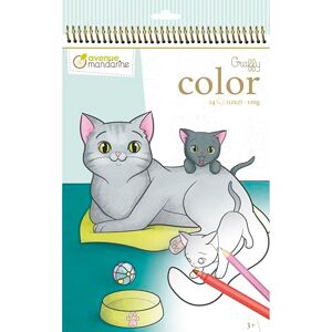 Avenue Mandarine GY0105O Graffy Color blocco da colorare 24 pagine, Mamma/cucciolo animali domestici Avenue Mandarine GY0105O Graffy Color blocco da colorare 24 pagine, Mamma/cucciolo animali domestici