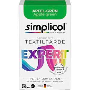 simplicol Fabric Dye expert, Colorante per tessuti, colore per lavatrice o colore manuale, Verde (Apfel-Grün), 1 confezione simplicol Fabric Dye expert, Colorante per tessuti, colore per lavatrice o colore manuale, Verde (Apfel-Grün), 1 confezione