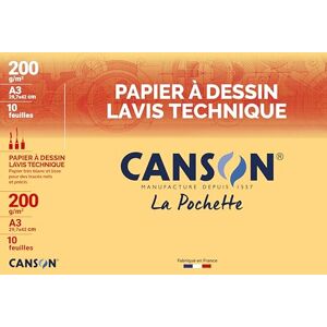 Canson technisches Zeichenpapier, DIN A3, 200 g/qm, weiß Canson technisches Zeichenpapier, DIN A3, 200 g/qm, weiß