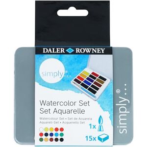 Daler Rowney Simply Acquerello, Metallo, Assortiti, 15 Set Daler Rowney Simply Acquerello, Metallo, Assortiti, 15 Set