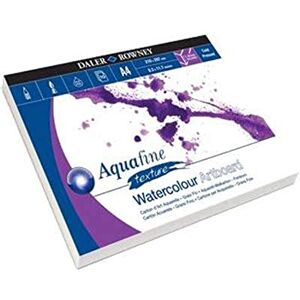 Daler Rowney Daler-Rowney Aquafine Tavola artistica A4 con acquerello e guazzo, spessore 1,4 mm, colore bianco naturale, incollata 1 lato, 10 fogli, ideale per artisti professionisti e principianti, senza acidi Daler Rowney Daler-Rowney Aquafine Tavola artistica A4 con acquerello e guazzo, spessore 1,4 mm, colore bianco naturale, incollata 1 lato, 10 fogli, ideale per artisti professionisti e principianti, senza acidi
