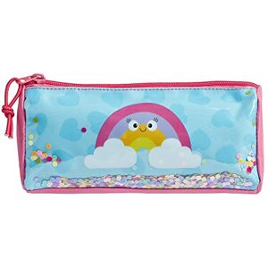 Tinc Astuccio per la Scuola con Paillettes Glitterate Borsa da Viaggio e Cosmetici Blu e Rosa Tinc Astuccio per la Scuola con Paillettes Glitterate Borsa da Viaggio e Cosmetici Blu e Rosa