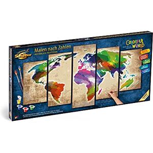 Schipper 609450856 Colorful World Dipingere con i numeri, per adulti, inclusi pennelli e colori acrilici, 5 immagini, master class Polittico professionale, edizione 132 x 72 cm Schipper 609450856 Colorful World Dipingere con i numeri, per adulti, inclusi pennelli e colori acrilici, 5 immagini, master class Polittico professionale, edizione 132 x 72 cm