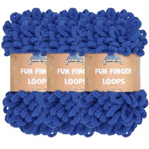 BambooMN JubileeYarn Fun Finger Loops Filato in poliestere Jumbo 100 g/matassa Mare turco 3 matasse BambooMN JubileeYarn Fun Finger Loops Filato in poliestere Jumbo 100 g/matassa Mare turco 3 matasse