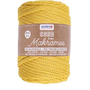 Glorex Cordoncino per macramè Giallo Senape, 500 g con Spessore di 5 mm e Lunghezza di 85 m, Filato Tessile a Maglia Circolare per Uncinetto, Maglieria, annodatura e Design. Glorex Cordoncino per macramè Giallo Senape, 500 g con Spessore di 5 mm e Lunghezza di 85 m, Filato Tessile a Maglia Circolare per Uncinetto, Maglieria, annodatura e Design.