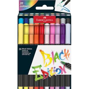 Faber-Castell Black Edition Set di 20 penne a pennello in cartone Faber-Castell Black Edition Set di 20 penne a pennello in cartone