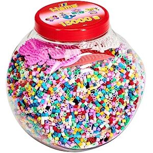 Hama Set di perline e pannelli forati, confezione ufficiale contenente 15.000 perline e 3 tavole colorate per mollette, carta da stiro, kit artistico e artigianale per ragazzi e ragazze dai 5 Hama Set di perline e pannelli forati, confezione ufficiale contenente 15.000 perline e 3 tavole colorate per mollette, carta da stiro, kit artistico e artigianale per ragazzi e ragazze dai 5