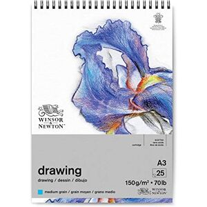 Winsor & Newton Carta Disegno Blocco a Spirale Grana Media 150 g A3-25 Fogli Winsor & Newton Carta Disegno Blocco a Spirale Grana Media 150 g A3-25 Fogli